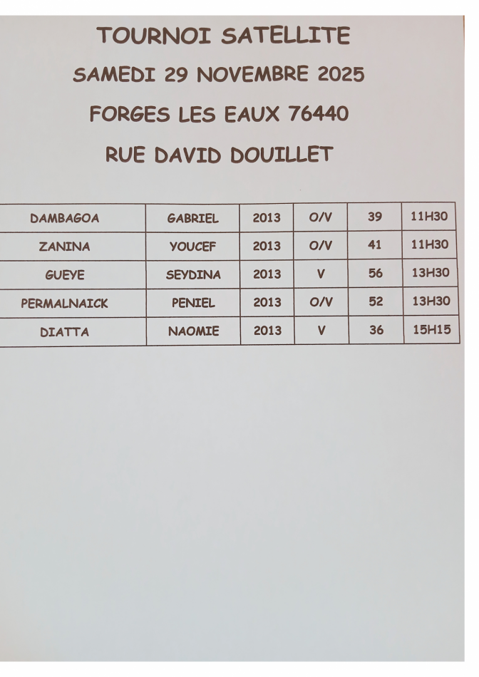 Image de l'actu 'tournoi satellite minimes'
